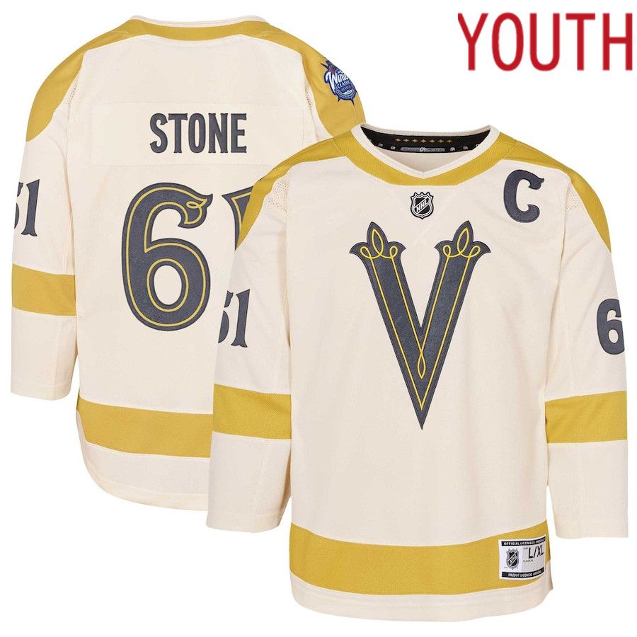 Youth Vegas Golden Knights #61 Mark Stone Cream 2024 NHL Winter Classic Premier Player Jersey->youth nhl jersey->Youth Jersey